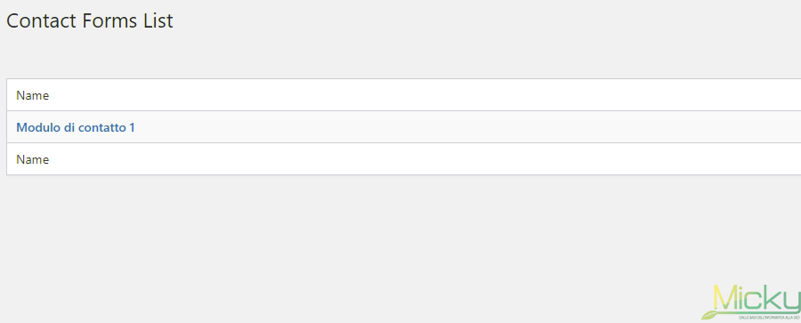 Contact Form 7 Database Addon – CFDB7 - Lista form