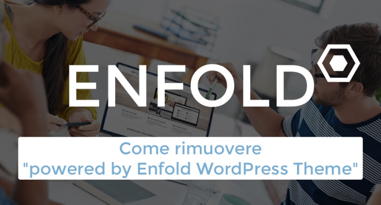 Come rimuovere “powered by Enfold WordPress Theme”