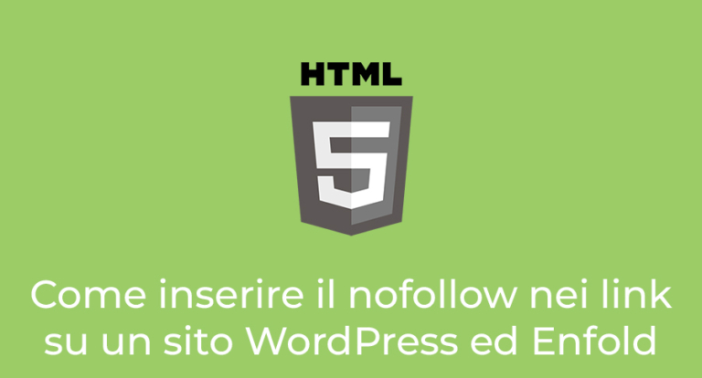 Come inserire il nofollow nei link su un sito WordPress ed Enfold